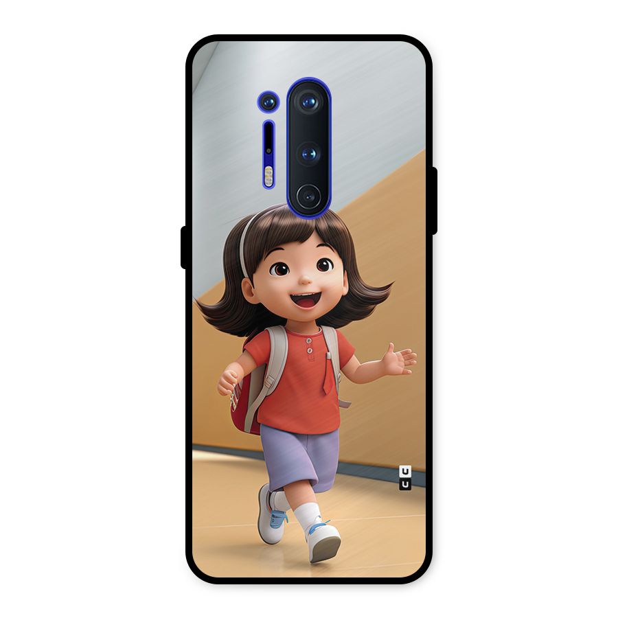 Cute School Girl Metal Back Case for OnePlus 8 Pro