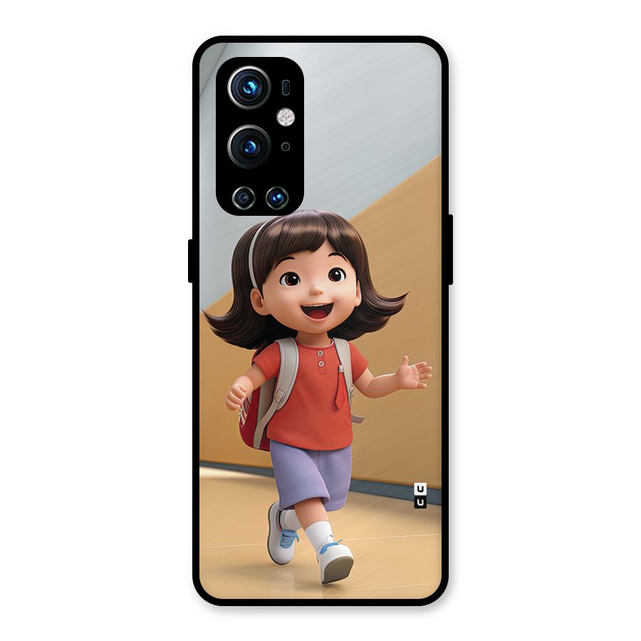 Cute School Girl Metal Back Case for OnePlus 9 Pro