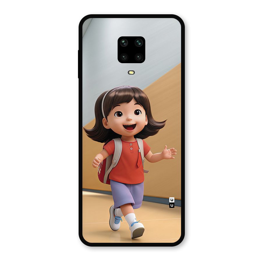 Cute School Girl Metal Back Case for Poco M2