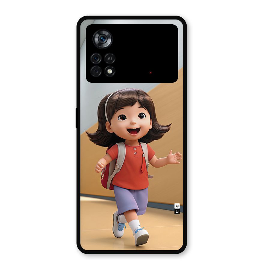 Cute School Girl Metal Back Case for Poco X4 Pro 5G