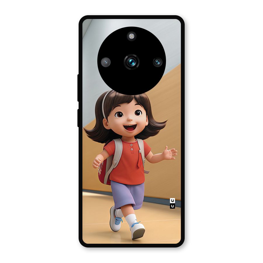 Cute School Girl Metal Back Case for Realme 11 Pro Plus