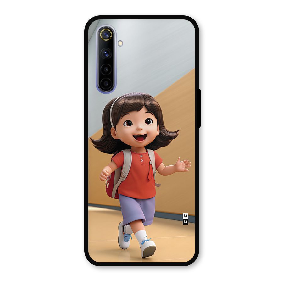 Cute School Girl Metal Back Case for Realme 6