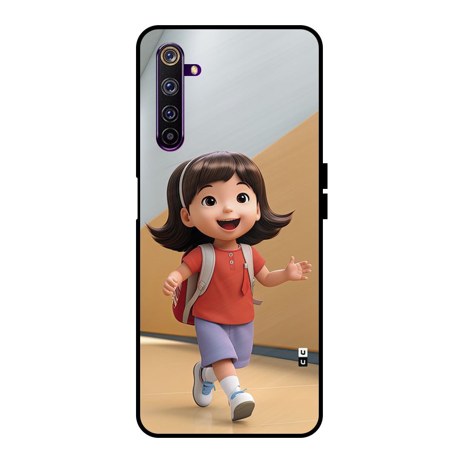 Cute School Girl Metal Back Case for Realme 6 Pro