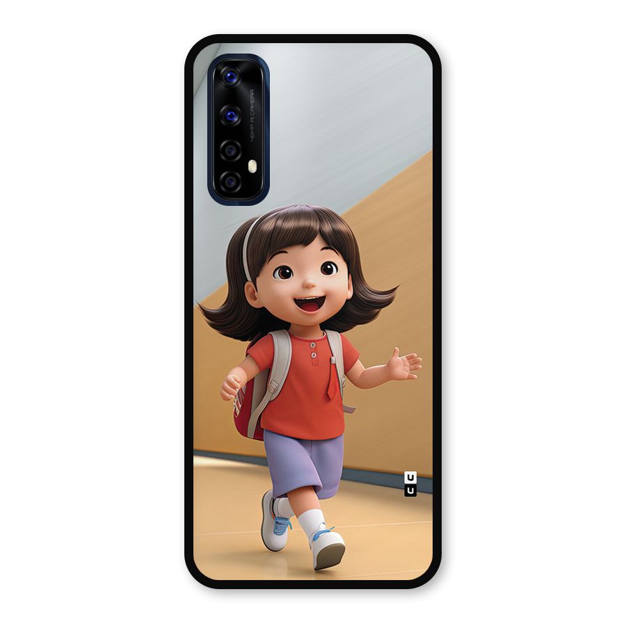 Cute School Girl Metal Back Case for Realme 7