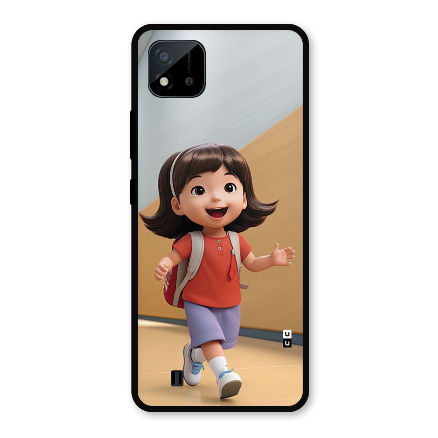 Cute School Girl Metal Back Case for Realme C11 2021