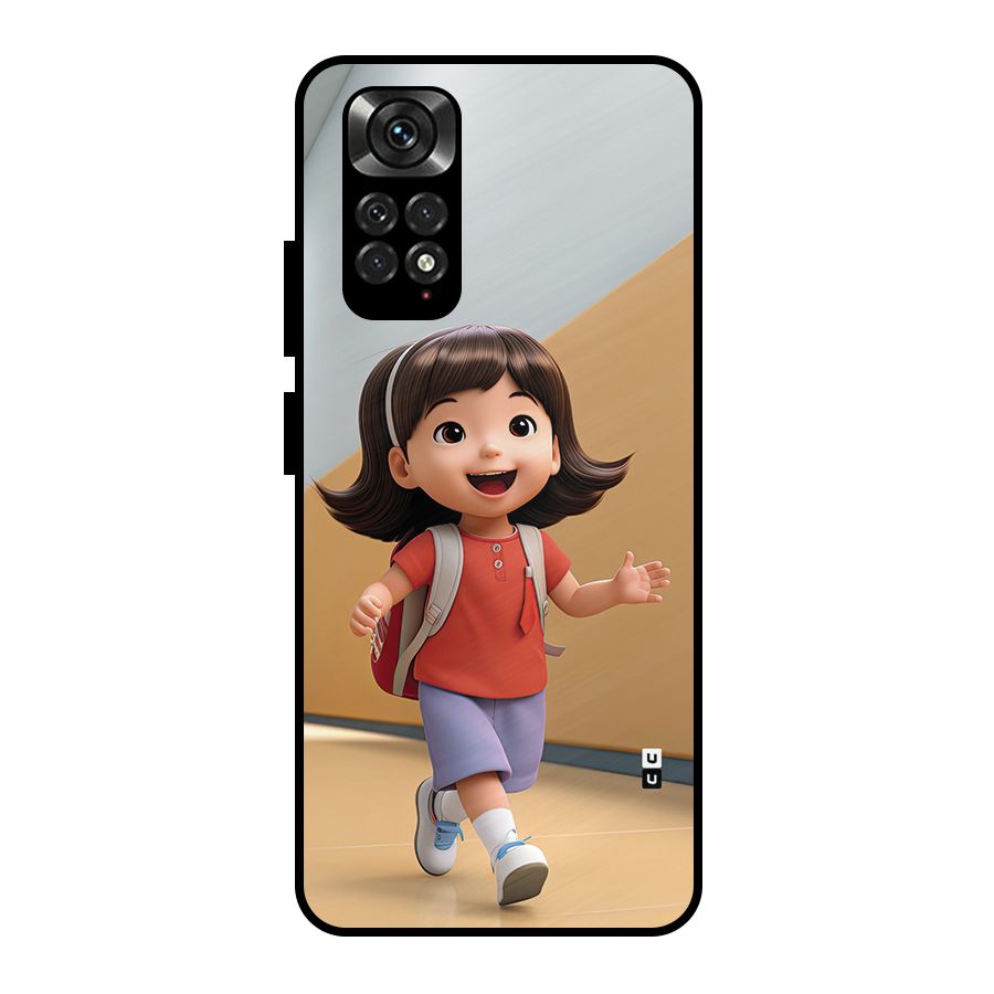 Cute School Girl Metal Back Case for Redmi Note 11 Pro