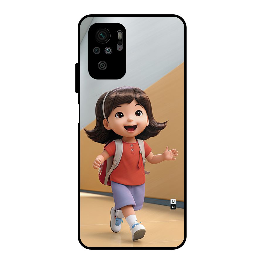 Cute School Girl Metal Back Case for Redmi Note 11 SE