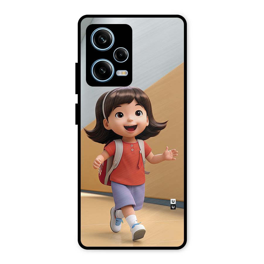 Cute School Girl Metal Back Case for Redmi Note 12 Pro