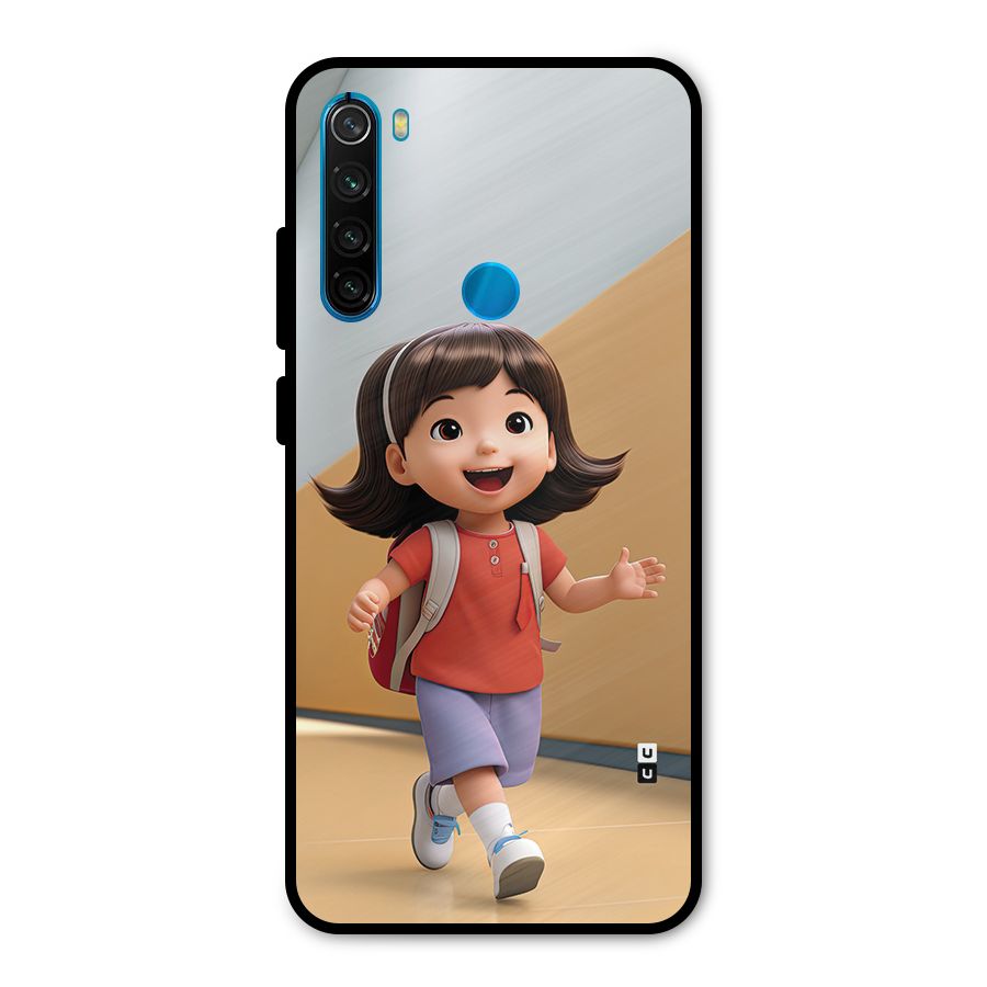 Cute School Girl Metal Back Case for Redmi Note 8