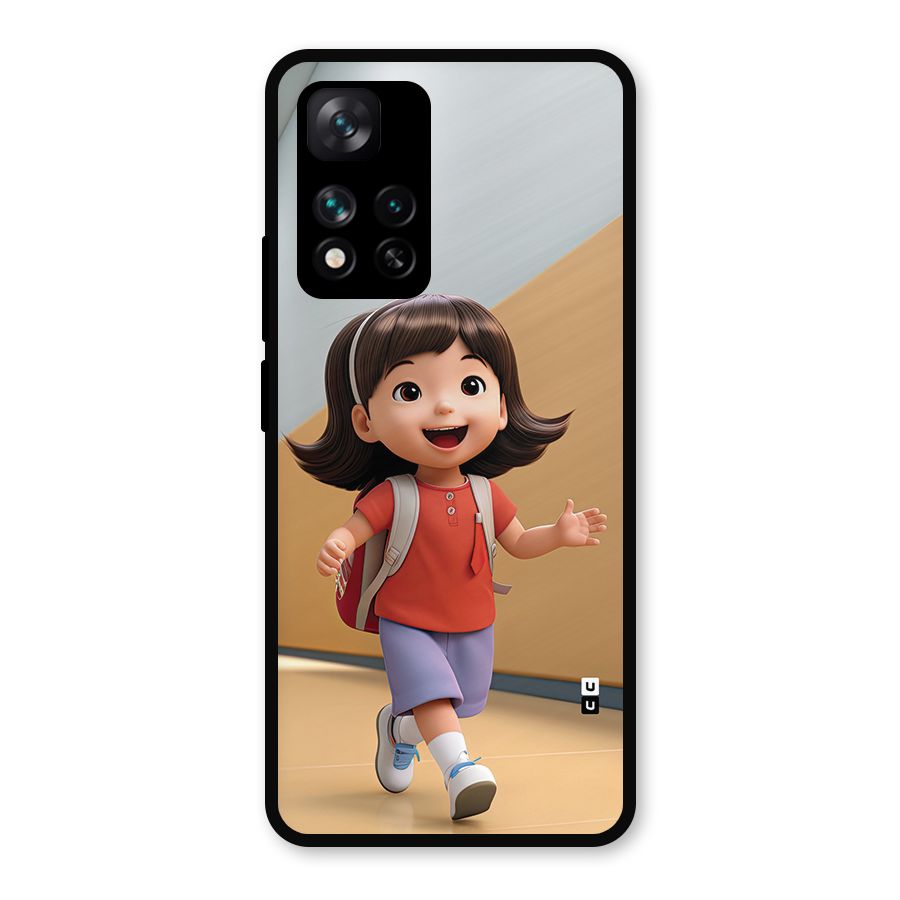Cute School Girl Metal Back Case for Xiaomi 11i Hypercharge 5G