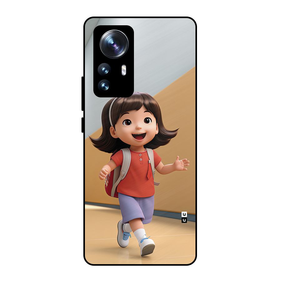 Cute School Girl Metal Back Case for Xiaomi 12 Pro