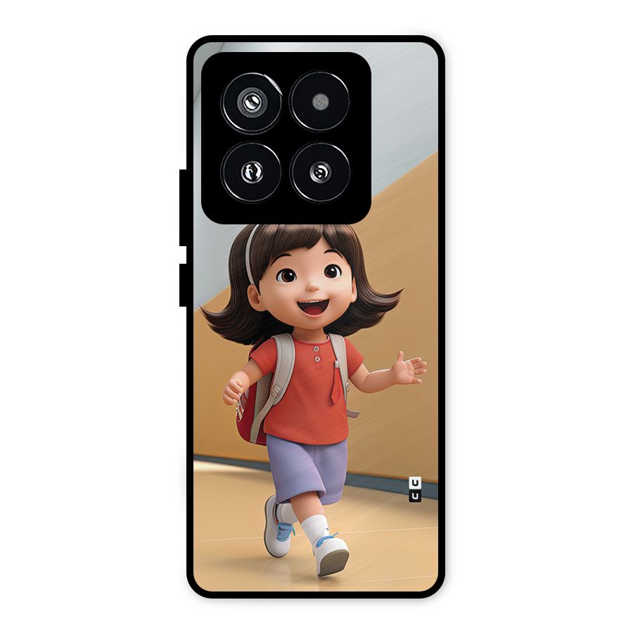 Cute School Girl Metal Back Case for Xiaomi 14 Pro
