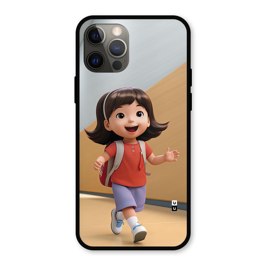 Cute School Girl Metal Back Case for iPhone 12 Pro