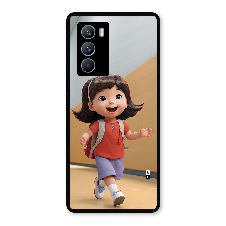 Cute School Girl Metal Back Case for iQOO 9 SE