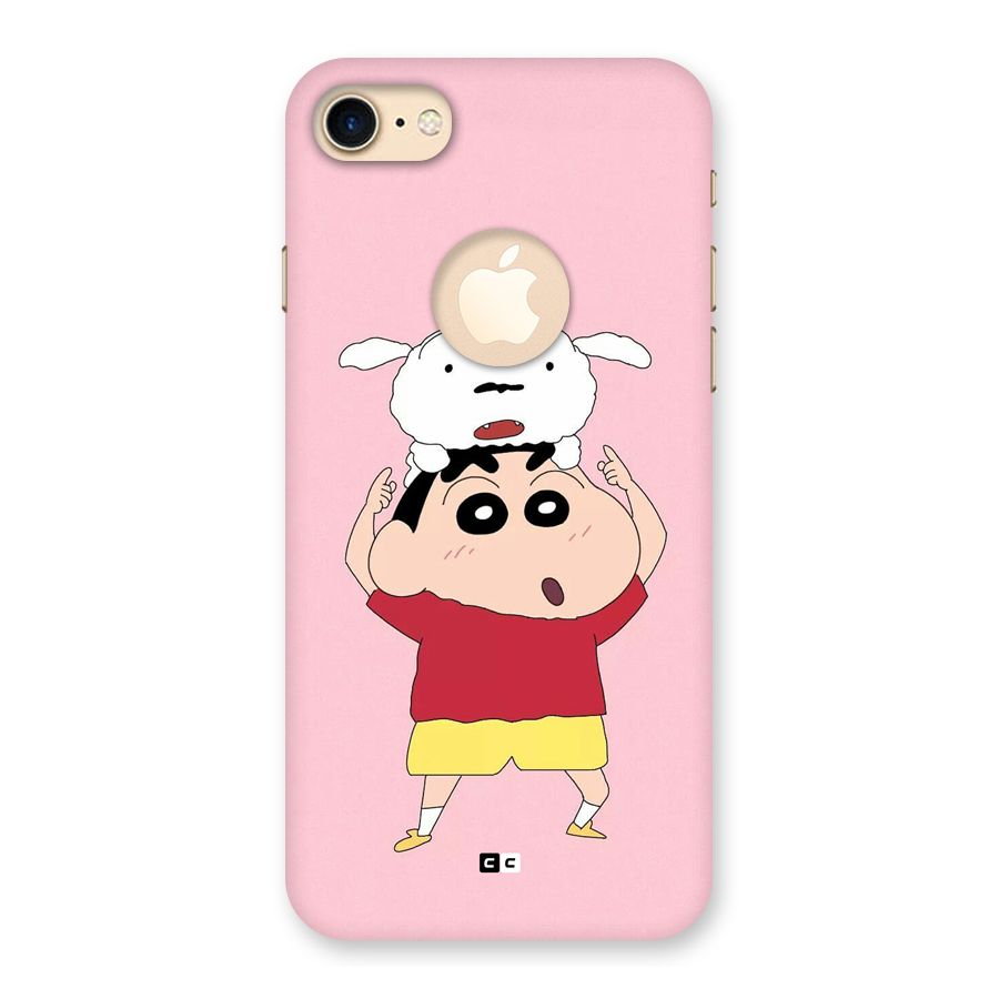 Cute Sheero Back Case for iPhone 7 Logo Cut