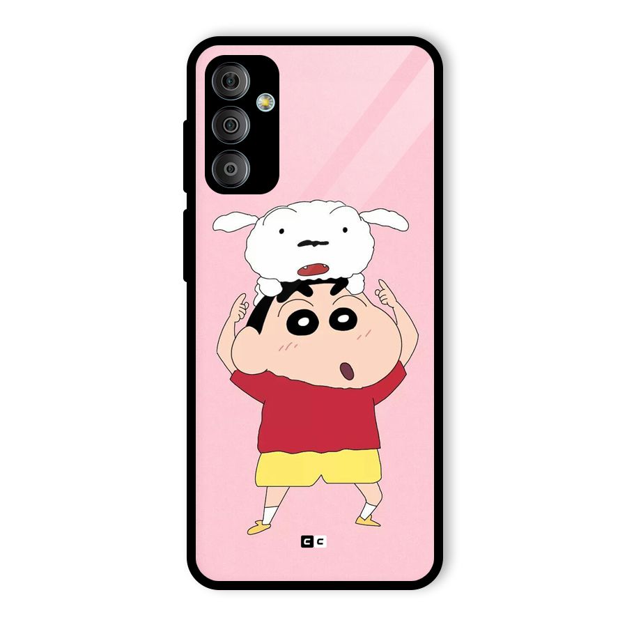 Cute Sheero Glass Back Case for Galaxy F23