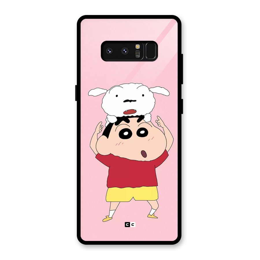 Cute Sheero Glass Back Case for Galaxy Note 8