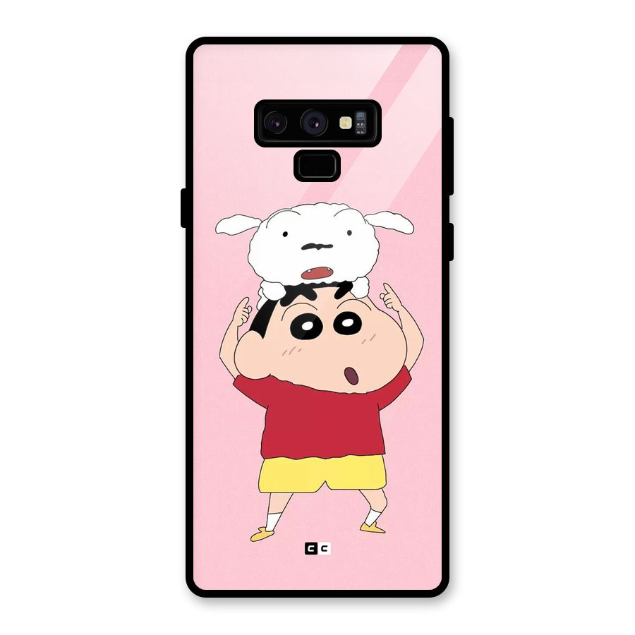 Cute Sheero Glass Back Case for Galaxy Note 9