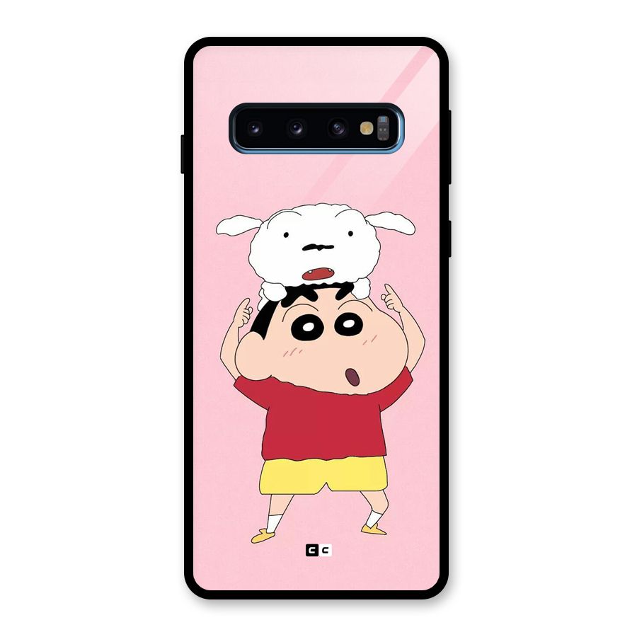 Cute Sheero Glass Back Case for Galaxy S10