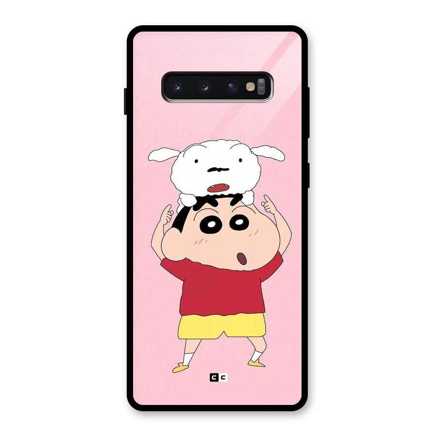 Cute Sheero Glass Back Case for Galaxy S10 Plus