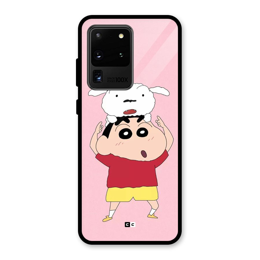 Cute Sheero Glass Back Case for Galaxy S20 Ultra