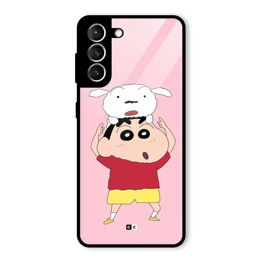 Cute Sheero Glass Back Case for Galaxy S21 5G