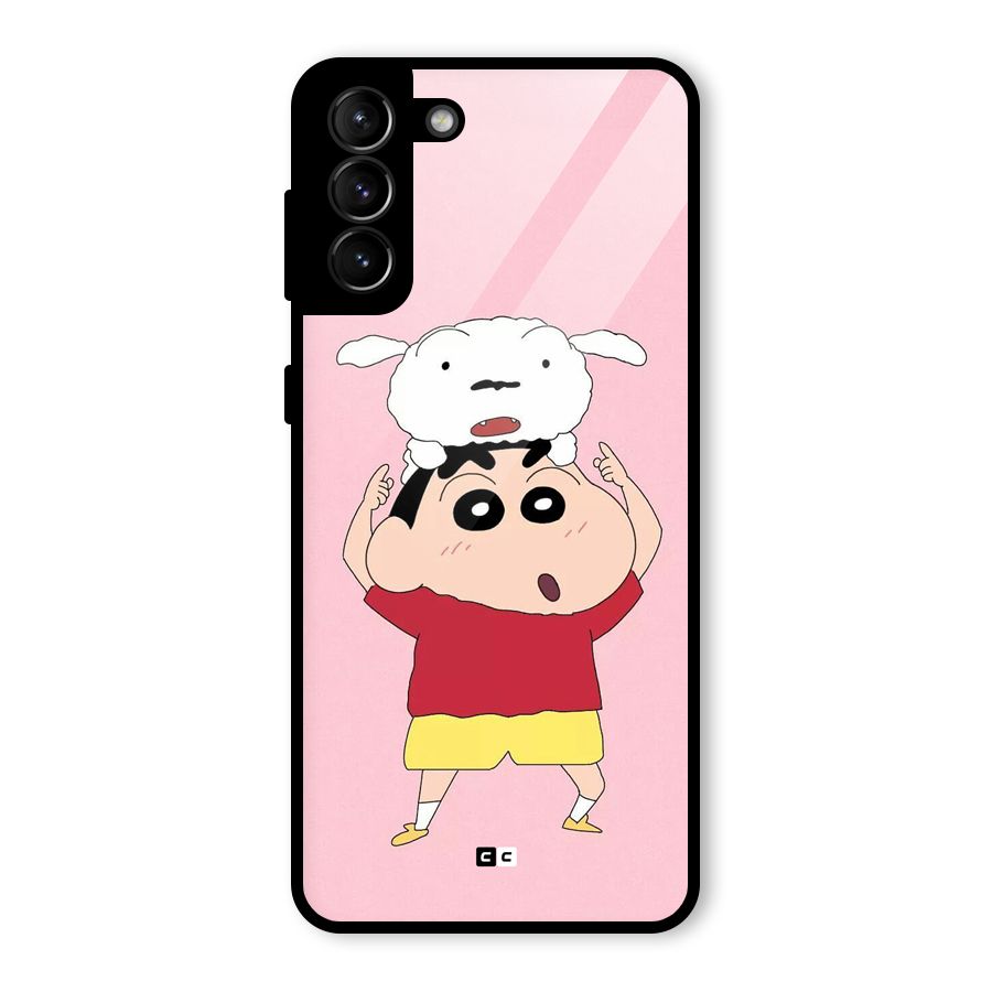 Cute Sheero Glass Back Case for Galaxy S21 Plus