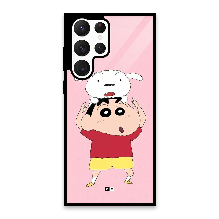 Cute Sheero Glass Back Case for Galaxy S22 Ultra 5G
