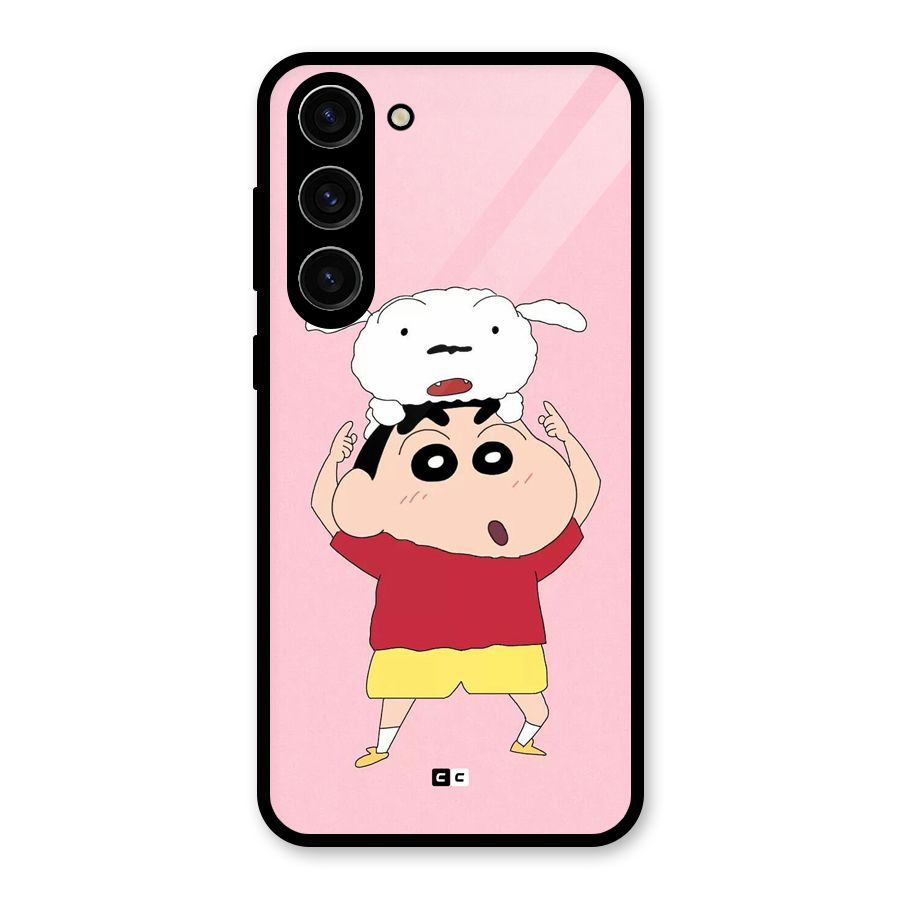 Cute Sheero Glass Back Case for Galaxy S23 Plus