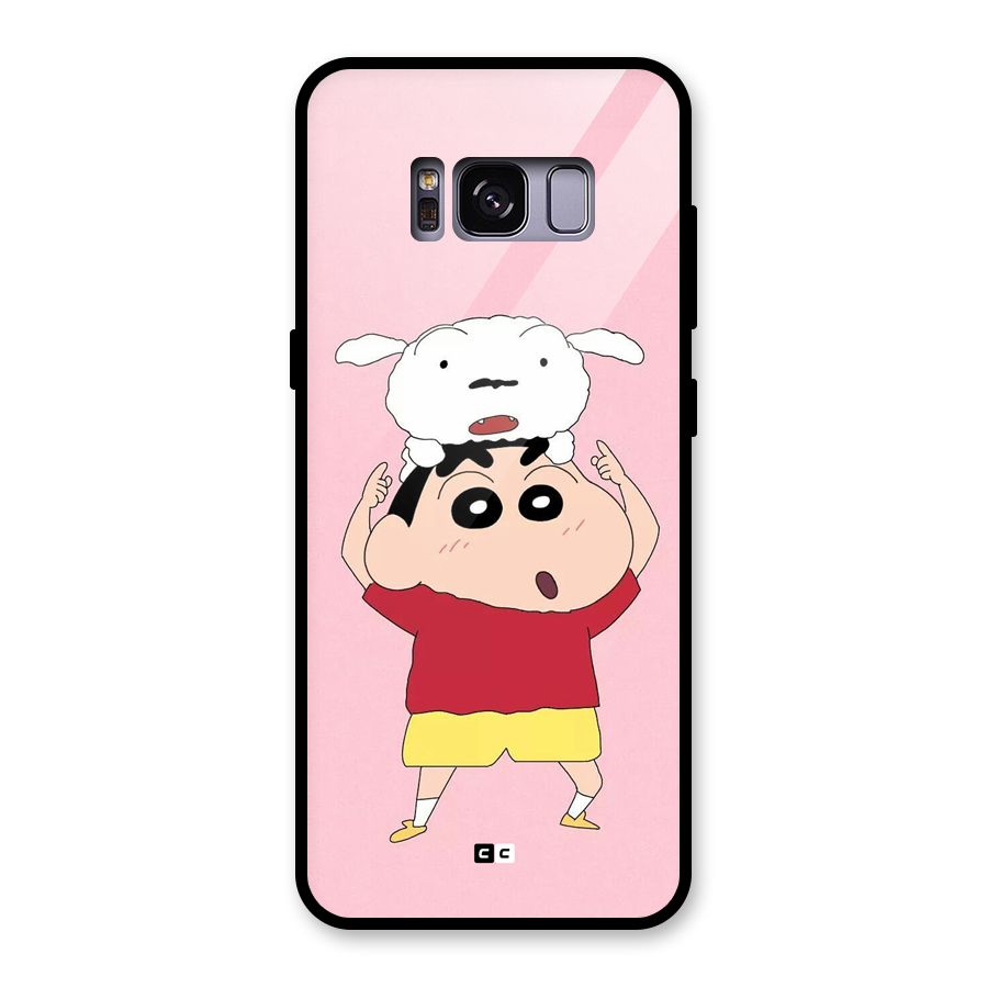 Cute Sheero Glass Back Case for Galaxy S8