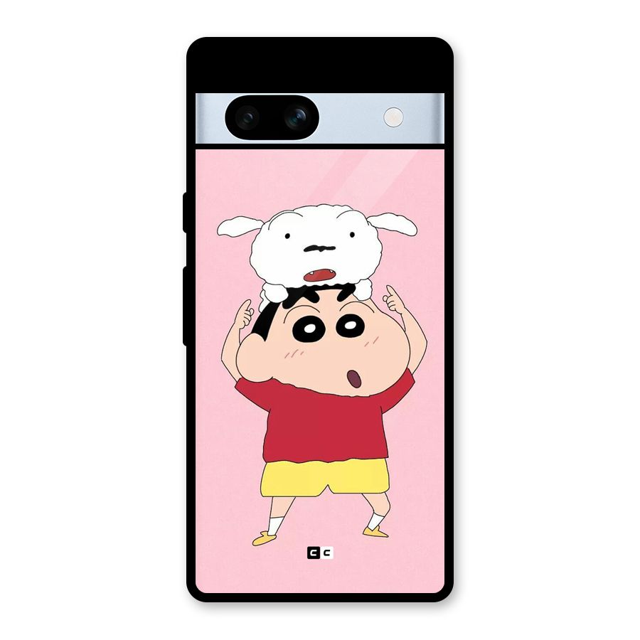 Cute Sheero Glass Back Case for Google Pixel 7a