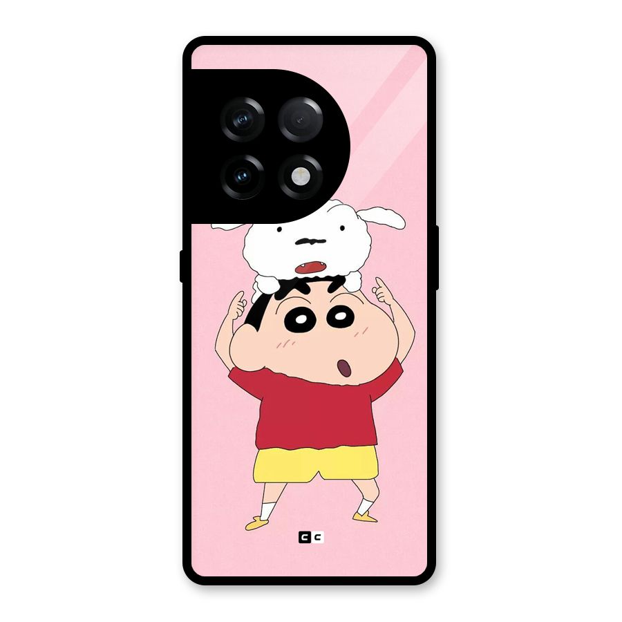 Cute Sheero Glass Back Case for OnePlus 11R