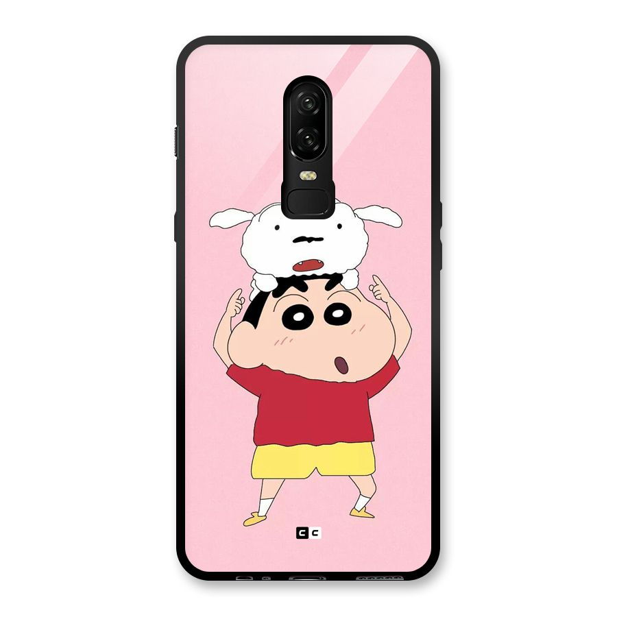 Cute Sheero Glass Back Case for OnePlus 6