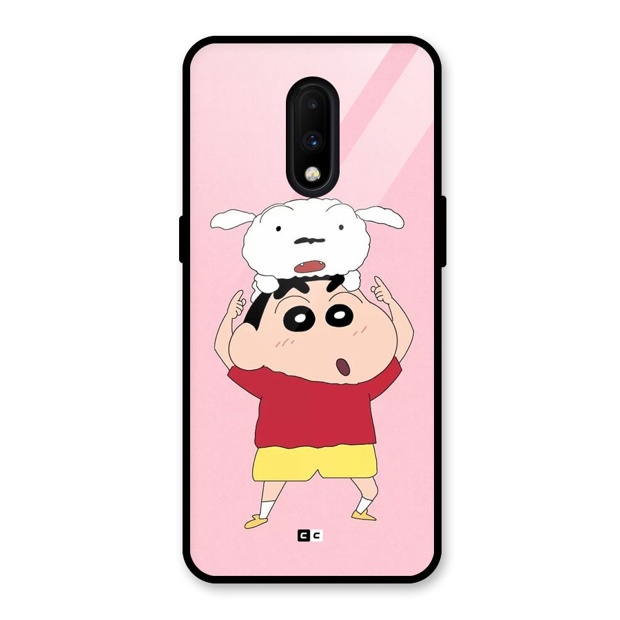 Cute Sheero Glass Back Case for OnePlus 7