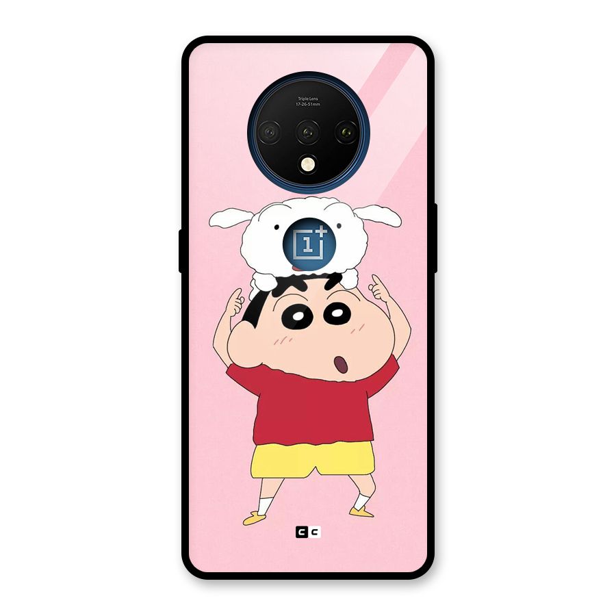 Cute Sheero Glass Back Case for OnePlus 7T