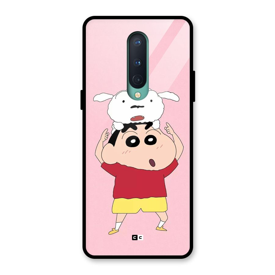 Cute Sheero Glass Back Case for OnePlus 8