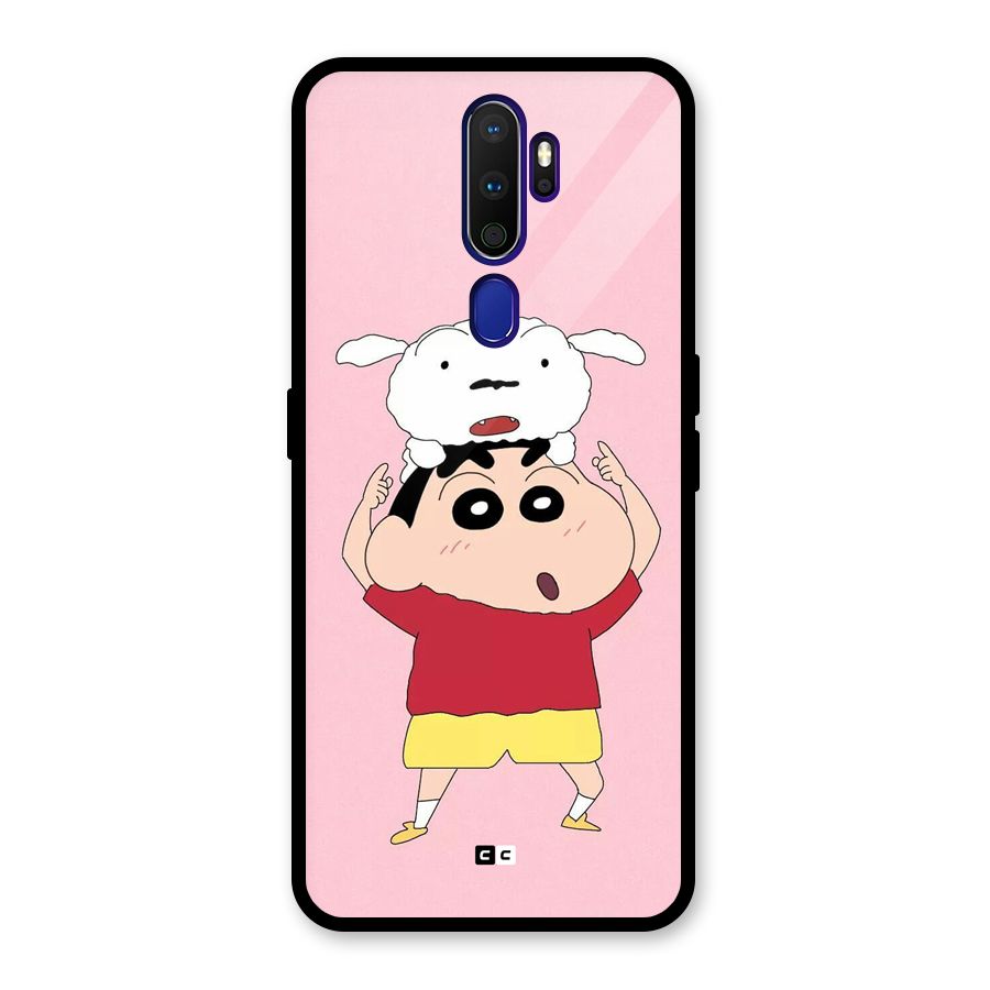 Cute Sheero Glass Back Case for Oppo A9 (2020)