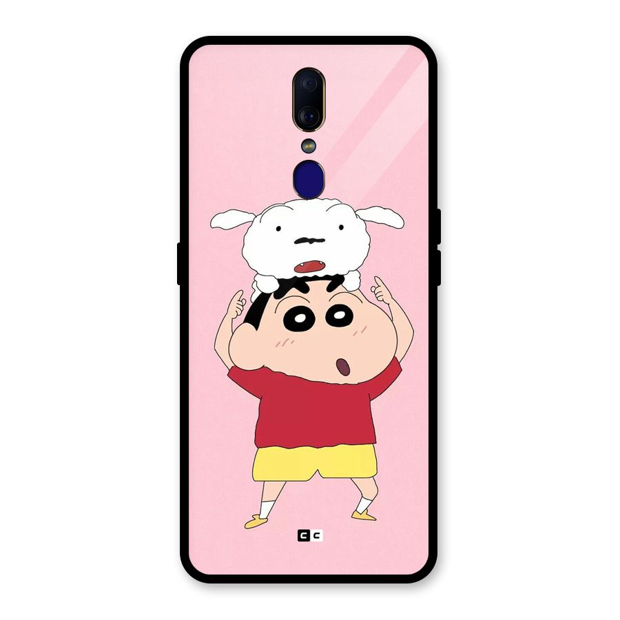 Cute Sheero Glass Back Case for Oppo F11