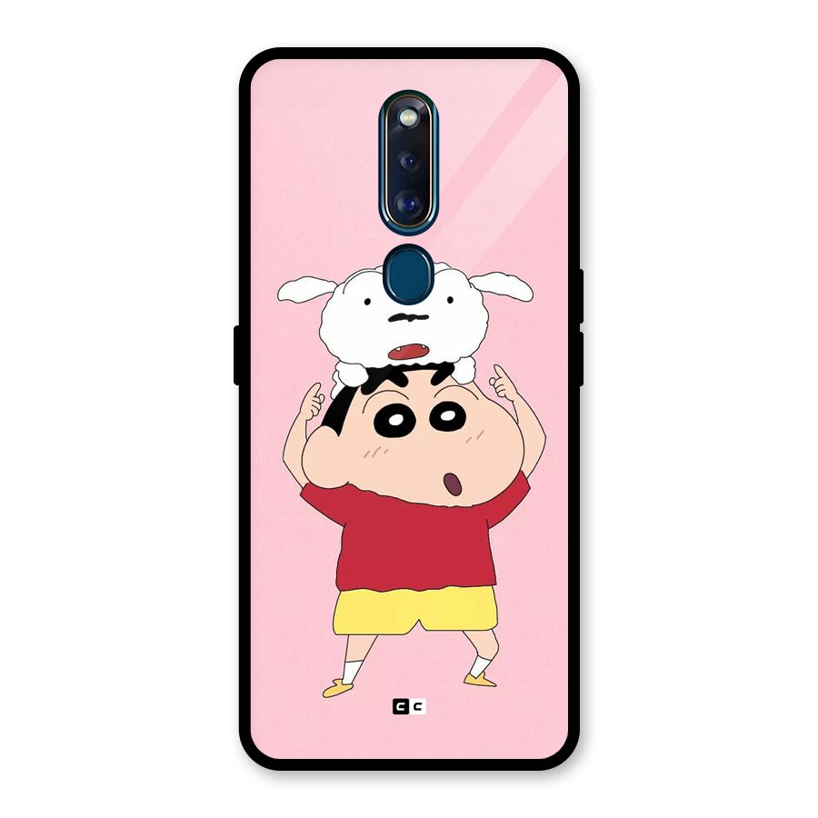 Cute Sheero Glass Back Case for Oppo F11 Pro