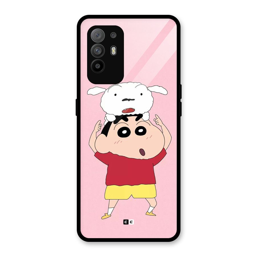 Cute Sheero Glass Back Case for Oppo F19 Pro Plus 5G