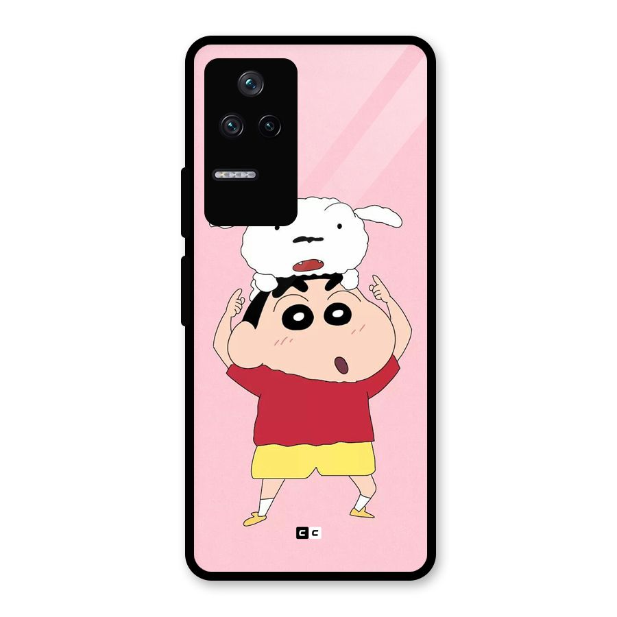 Cute Sheero Glass Back Case for Poco F4 5G