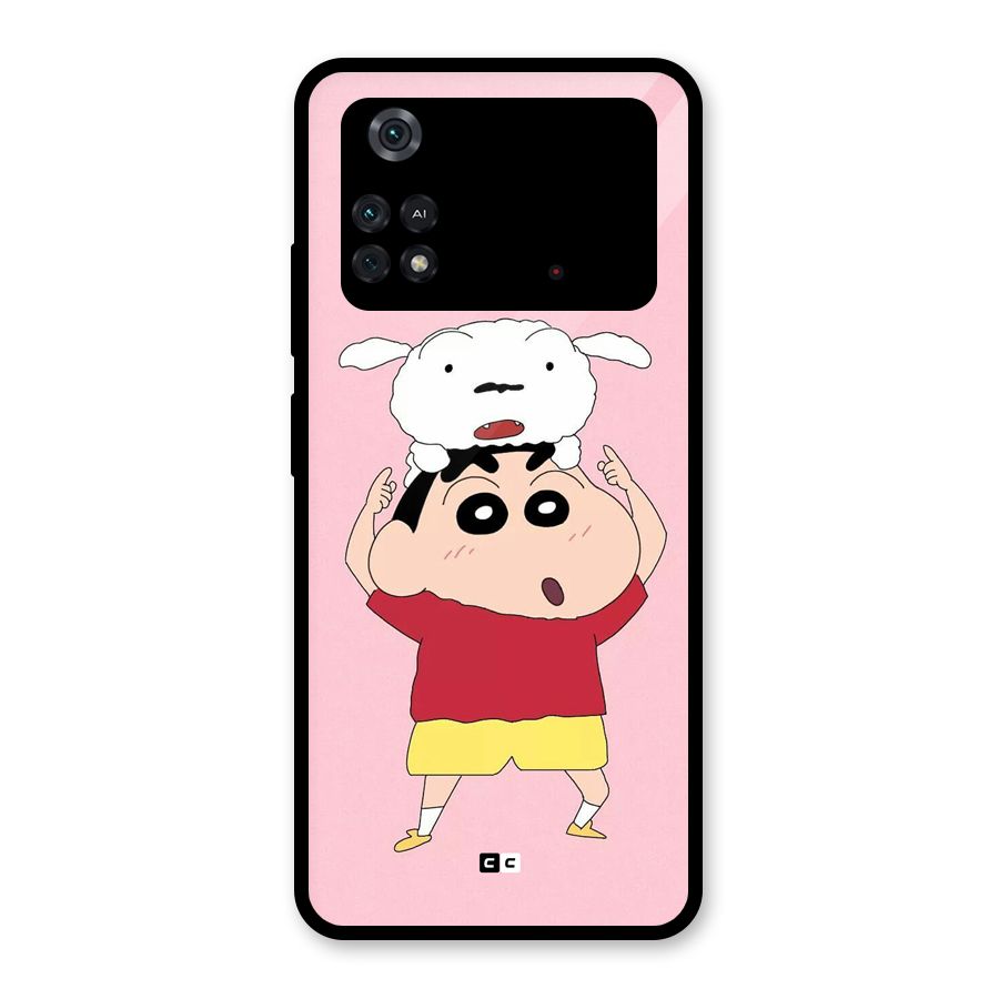 Cute Sheero Glass Back Case for Poco M4 Pro 4G