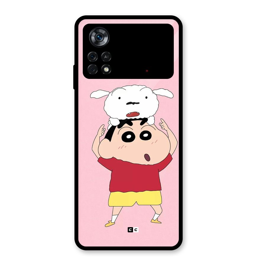 Cute Sheero Glass Back Case for Poco X4 Pro 5G