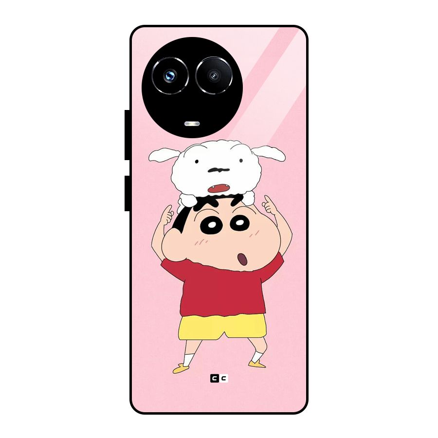 Cute Sheero Glass Back Case for Realme 11X