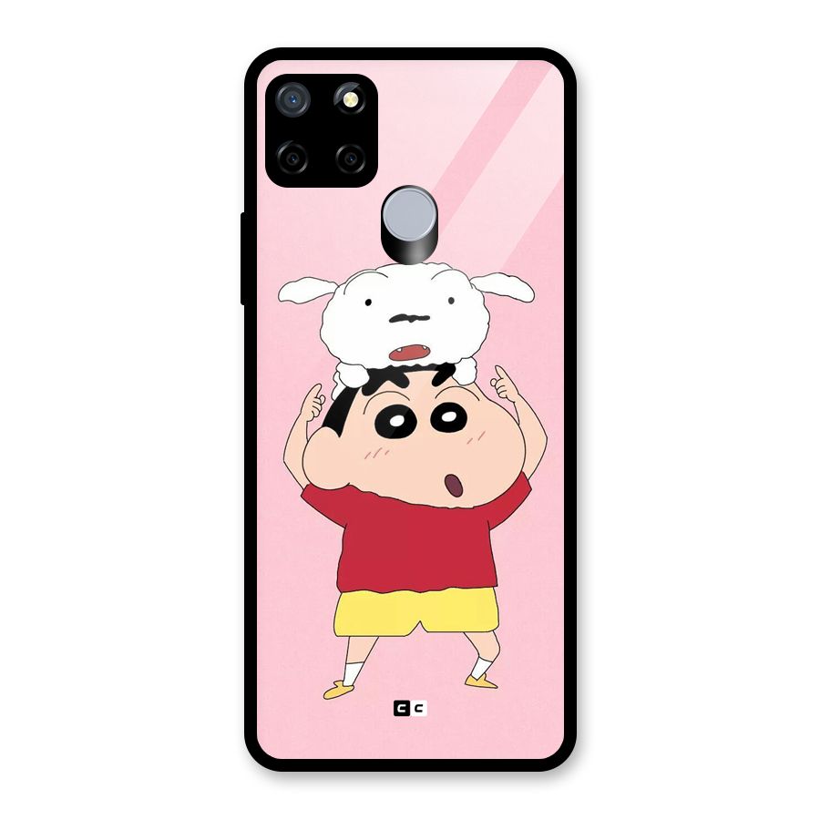 Cute Sheero Glass Back Case for Realme C15