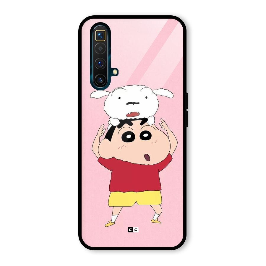 Cute Sheero Glass Back Case for Realme X3