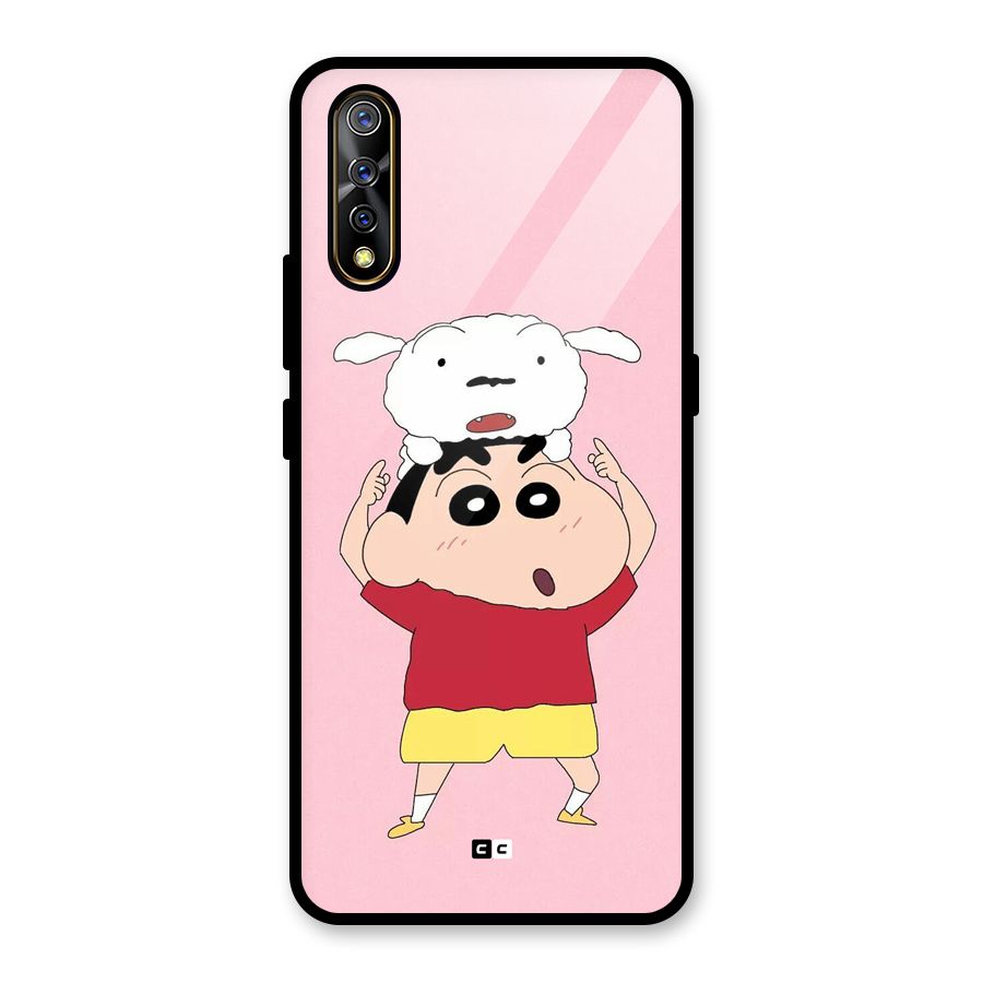 Cute Sheero Glass Back Case for Vivo S1
