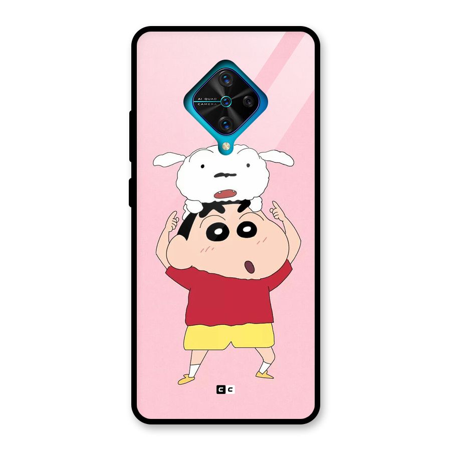 Cute Sheero Glass Back Case for Vivo S1 Pro