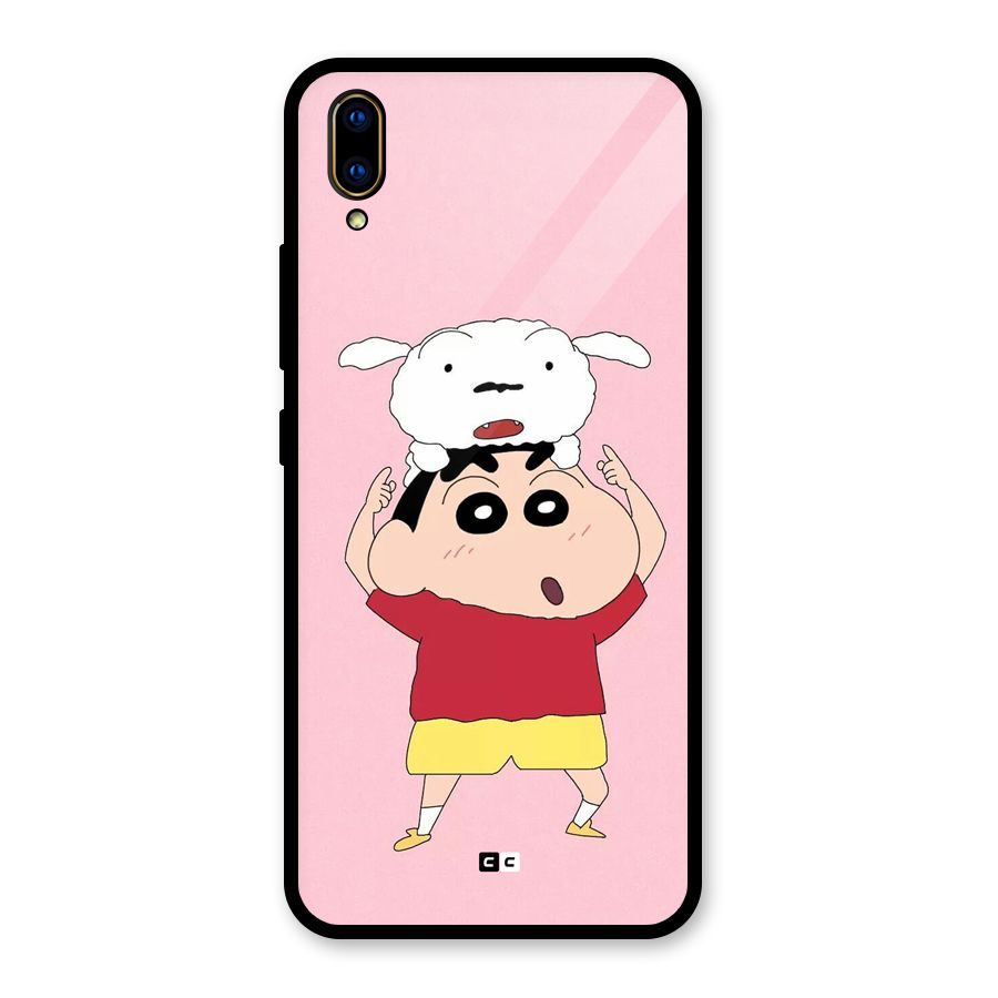 Cute Sheero Glass Back Case for Vivo V11 Pro
