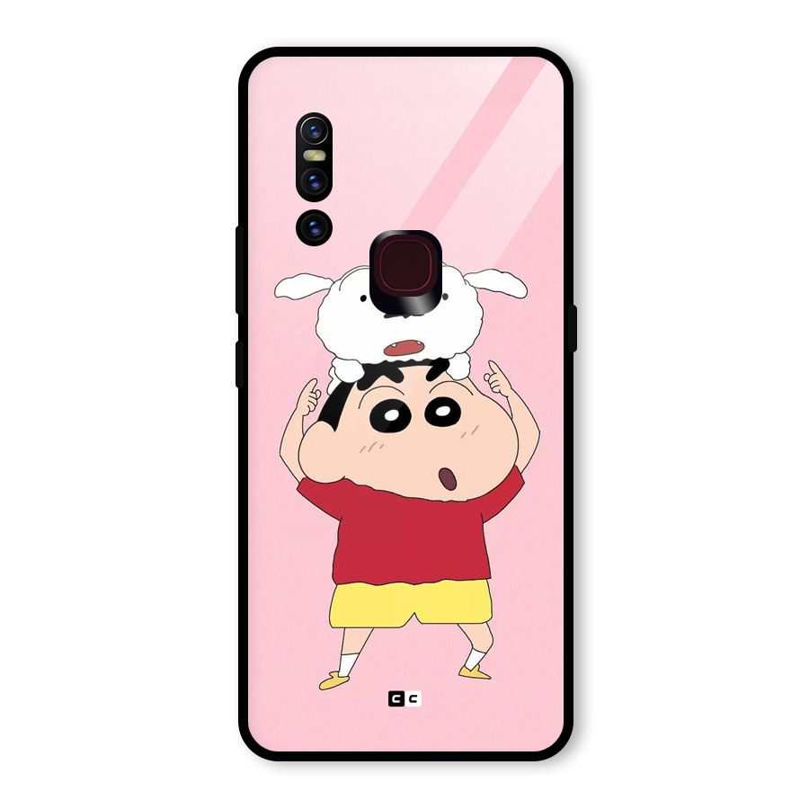 Cute Sheero Glass Back Case for Vivo V15